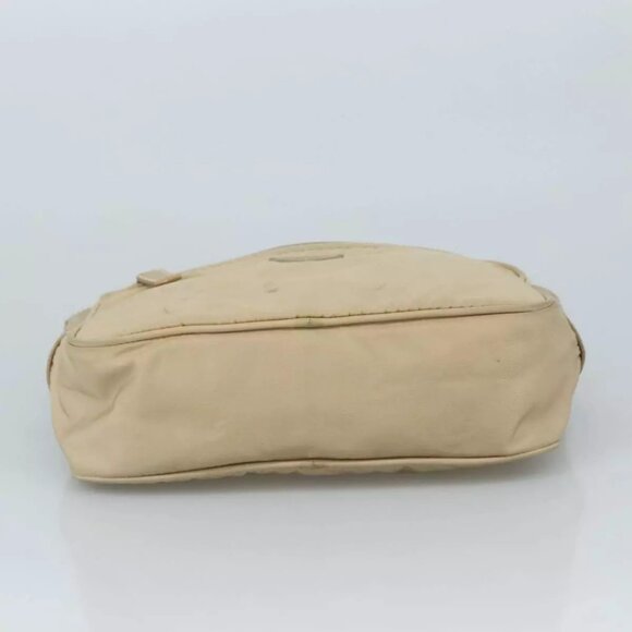 PRADA Shoulder Bag Nylon Beige Silver Auth - Picture 6 of 16